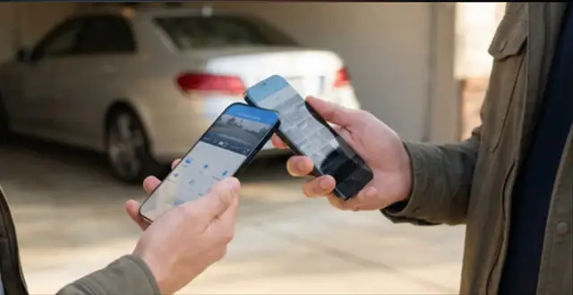 Transferring dash cam footage between two phones